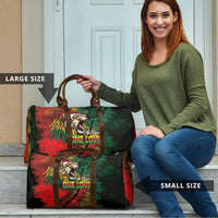 Aotearoa One Love Travel Bag Reggae Lion with Kakahu Huruhuru LT03 - Polynesian Pride