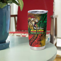 Aotearoa One Love Tumbler Cup Reggae Lion with Kakahu Huruhuru LT03 - Polynesian Pride