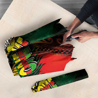 Aotearoa One Love Umbrella Reggae Lion with Kakahu Huruhuru LT03 - Polynesian Pride