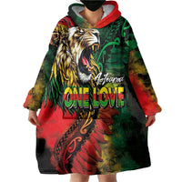 Aotearoa One Love Wearable Blanket Hoodie Reggae Lion with Kakahu Huruhuru LT03 - Polynesian Pride