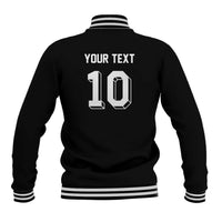 Custom Aotearoa Rugby Baseball Jacket Fern Blacks-Traditional Maori Motifs Design
