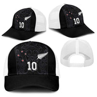 Custom Aotearoa Rugby Baseball Net Cap Fern Blacks-Traditional Maori Motifs Design LT03 - Polynesian Pride