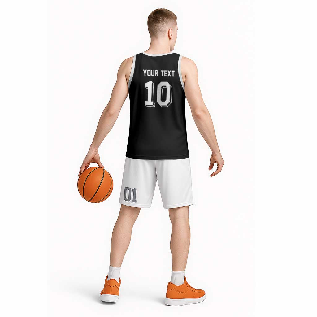 Custom Aotearoa Rugby Basketball Jersey Fern Blacks-Traditional Maori Motifs Design LT03 - Polynesian Pride