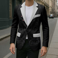 Custom Aotearoa Rugby Blazer Fern Blacks-Traditional Maori Motifs Design LT03 - Polynesian Pride
