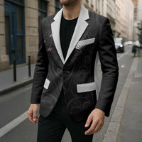 Custom Aotearoa Rugby Blazer Fern Blacks-Traditional Maori Motifs Design LT03 - Polynesian Pride