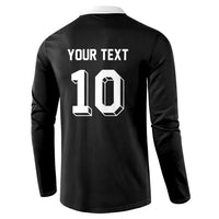 Custom Aotearoa Rugby Button Sweatshirt Fern Blacks-Traditional Maori Motifs Design LT03 - Polynesian Pride
