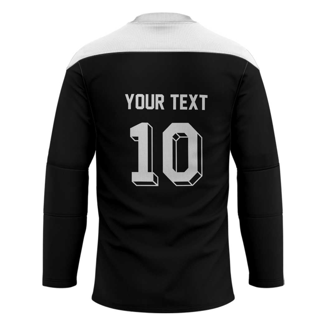 Custom Aotearoa Rugby Hockey Jersey Fern Blacks-Traditional Maori Motifs Design LT03 - Polynesian Pride
