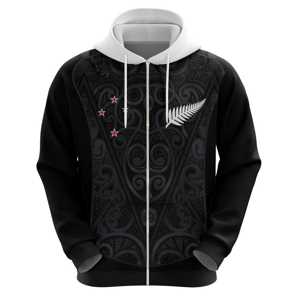 Custom Aotearoa Rugby Hoodie Fern Blacks-Traditional Maori Motifs Design LT03 - Polynesian Pride