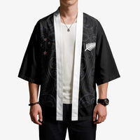 Custom Aotearoa Rugby Kimono Fern Blacks-Traditional Maori Motifs Design LT03 - Polynesian Pride