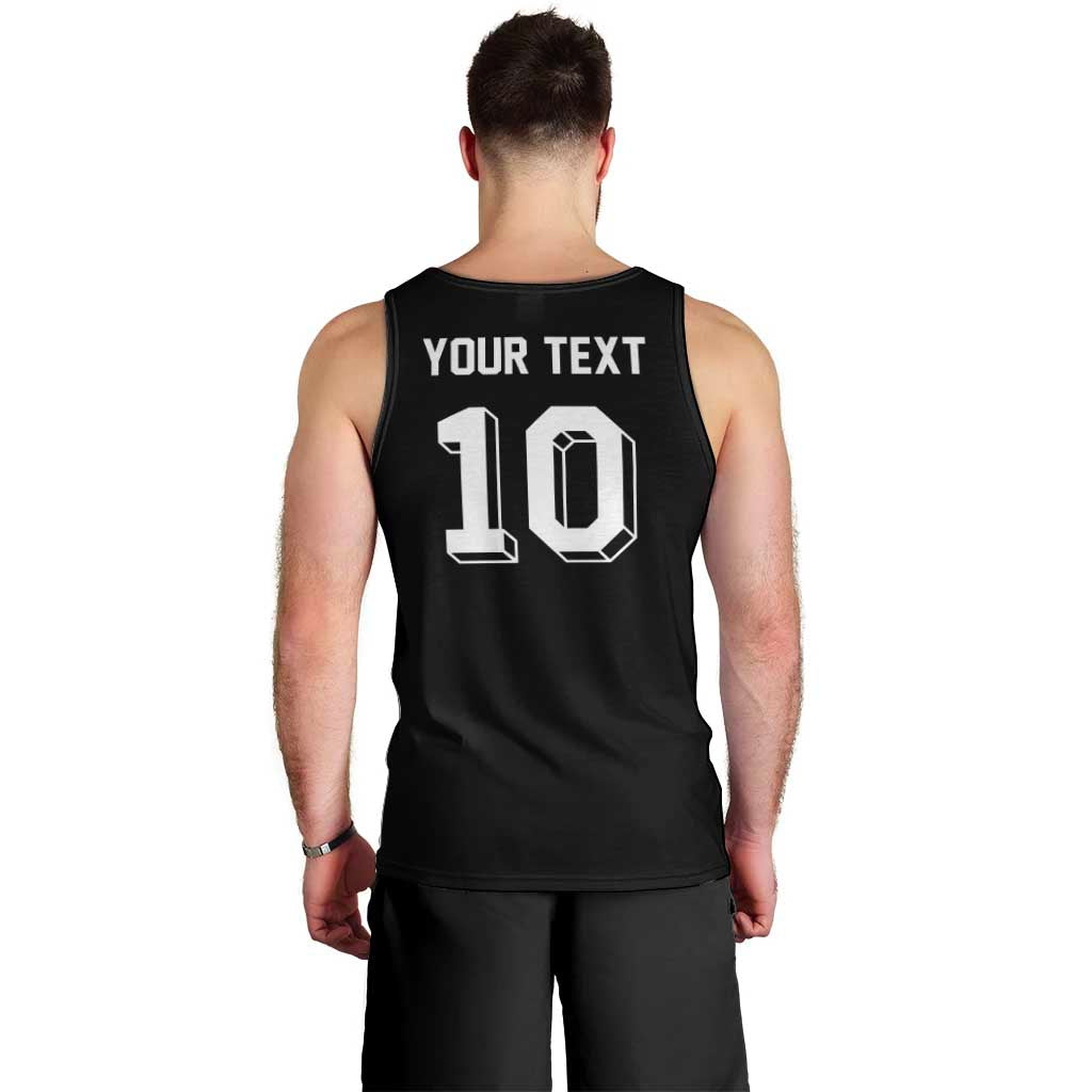 Custom Aotearoa Rugby Men Tank Top Fern Blacks-Traditional Maori Motifs Design LT03 - Polynesian Pride
