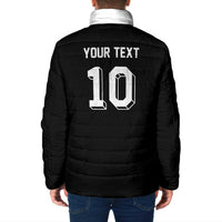 Custom Aotearoa Rugby Padded Jacket Fern Blacks-Traditional Maori Motifs Design LT03 - Polynesian Pride