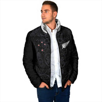 Custom Aotearoa Rugby Padded Jacket Fern Blacks-Traditional Maori Motifs Design LT03 - Polynesian Pride