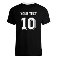 Custom Aotearoa Rugby Women V-Neck T-Shirt Fern Blacks-Traditional Maori Motifs Design