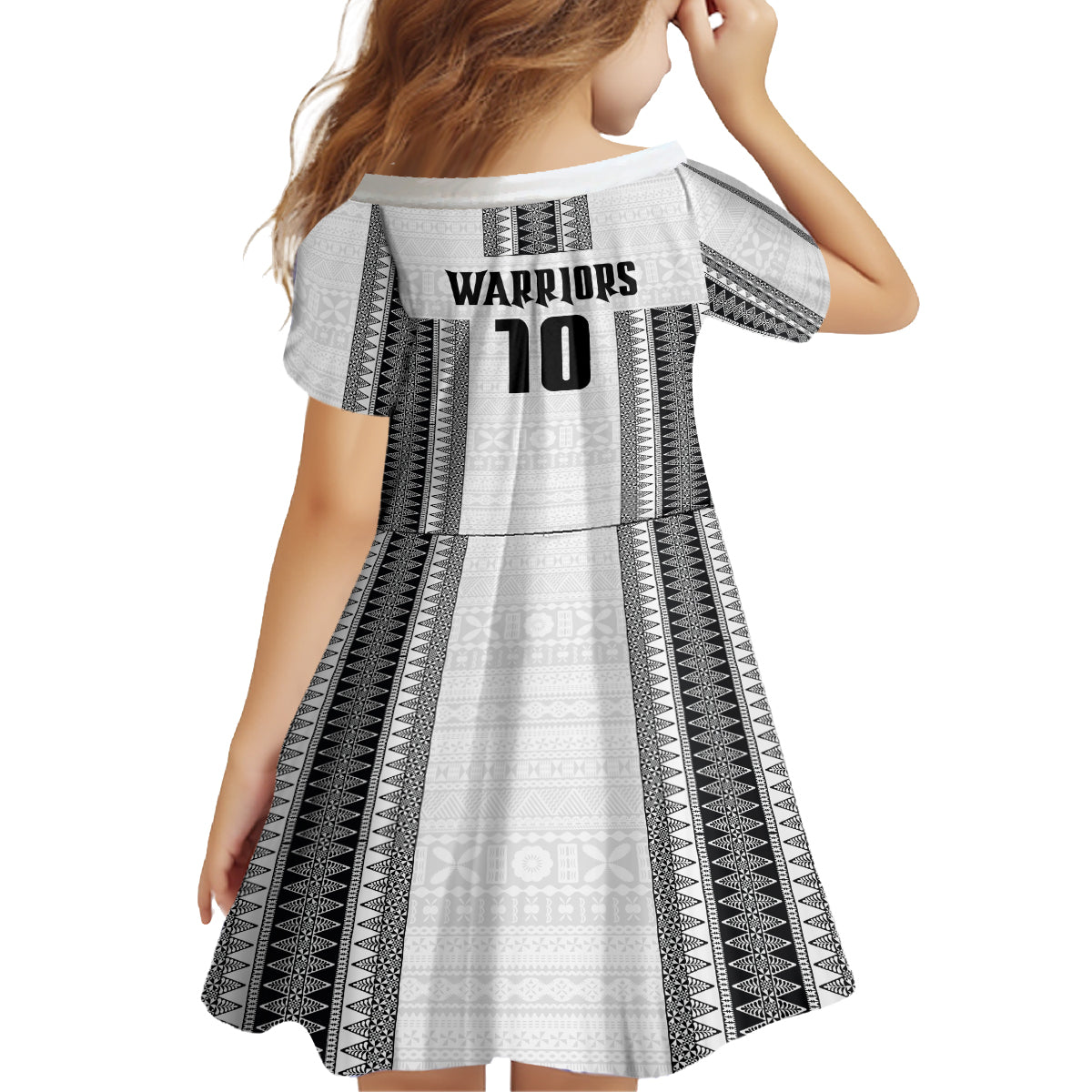 Fiji Rugby Warriors Family Matching Off Shoulder Short Dress and Hawaiian Shirt Masi Tribal Pattern Go Champion 2024