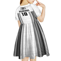 Fiji Rugby Warriors Kid Short Sleeve Dress Masi Tribal Pattern Go Champion 2024