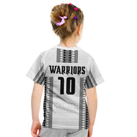 Fiji Rugby Warriors Kid T Shirt Masi Tribal Pattern Go Champion 2024