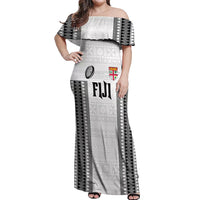 Fiji Rugby Warriors Off Shoulder Maxi Dress Masi Tribal Pattern Go Champion 2024
