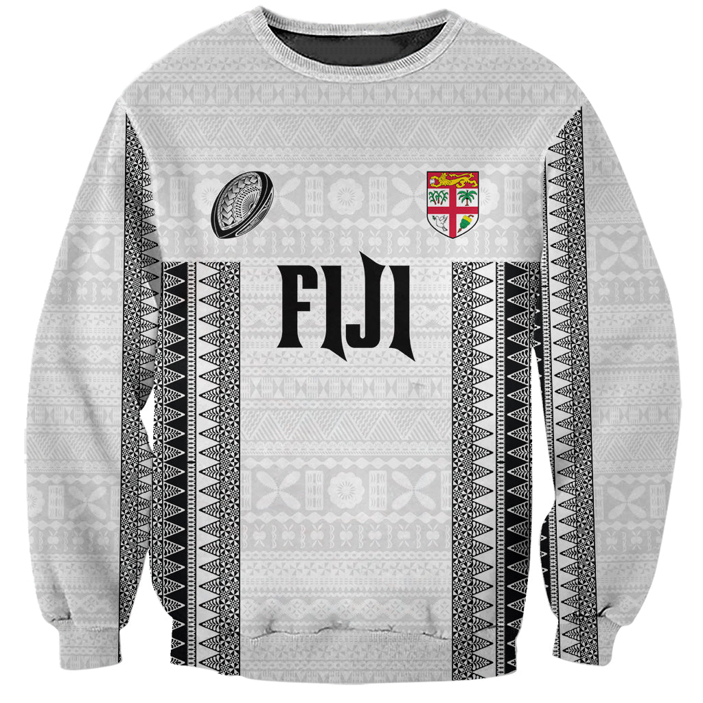 Fiji Rugby Warriors Sweatshirt Masi Tribal Pattern Go Champion 2024