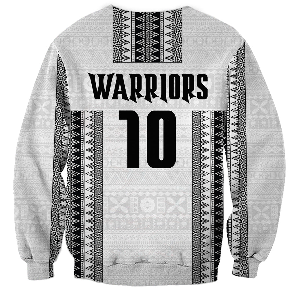 Fiji Rugby Warriors Sweatshirt Masi Tribal Pattern Go Champion 2024