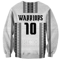 Fiji Rugby Warriors Sweatshirt Masi Tribal Pattern Go Champion 2024