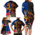 Hawaii and Samoa Together Family Matching Long Sleeve Bodycon Dress and Hawaiian Shirt Samoan Warrior and Beauty Hula Girl