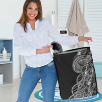Samoan DNA Art Tattoo Laundry Basket Polynesian Pattern Black Color LT03 - Polynesian Pride