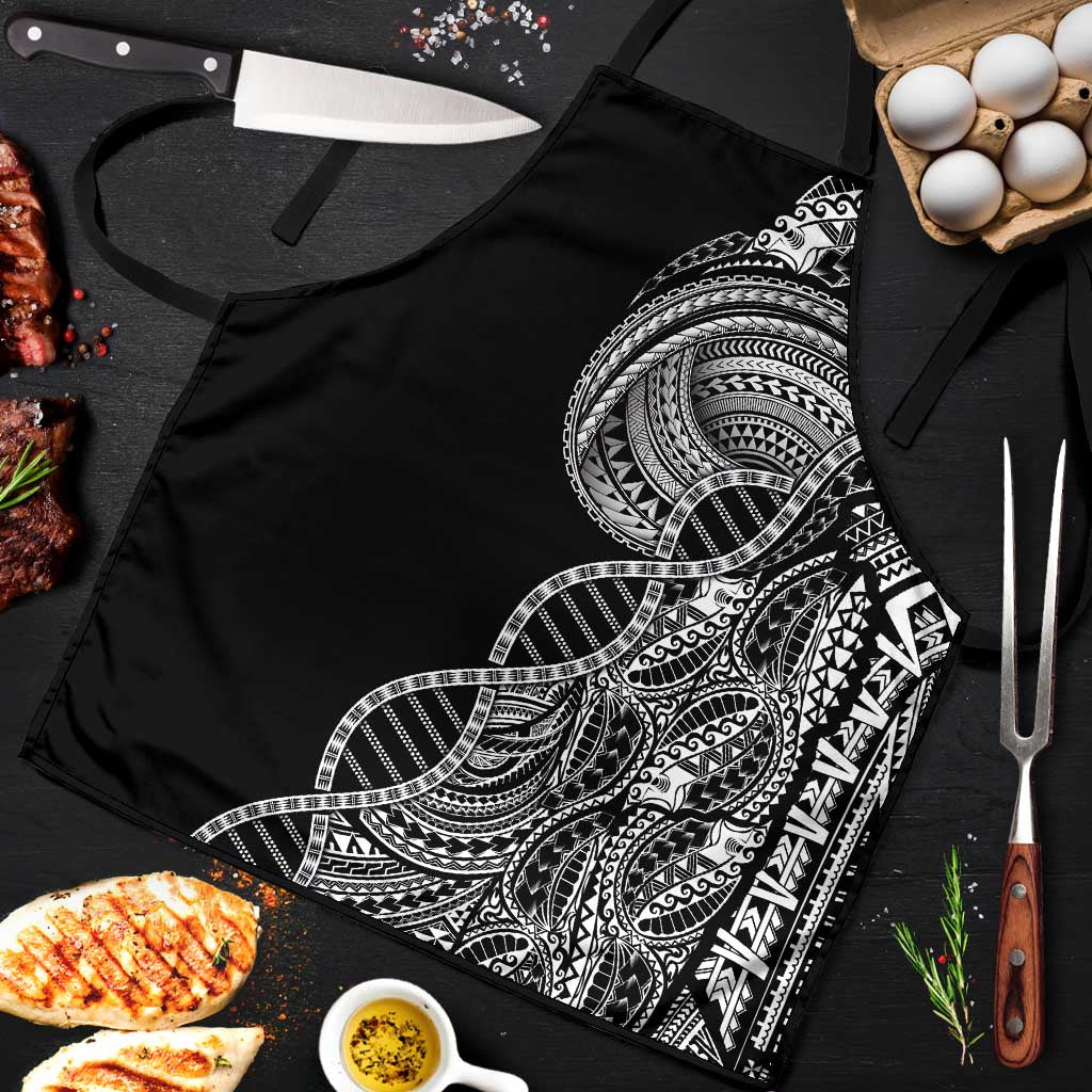 Samoan DNA Art Tattoo Apron Polynesian Pattern Black Color LT03 Black - Polynesian Pride