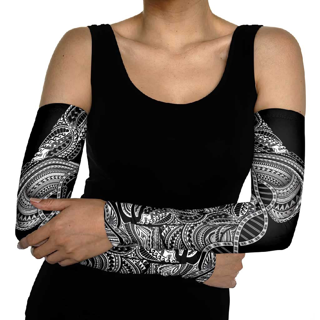 Samoan DNA Art Tattoo Arm Sleeves Polynesian Pattern Black Color LT03 - Polynesian Pride