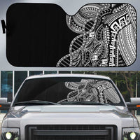 Samoan DNA Art Tattoo Auto Sun Shade Polynesian Pattern Black Color LT03 Black - Polynesian Pride