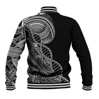 Samoan DNA Art Tattoo Baseball Jacket Polynesian Pattern Black Color LT03 - Polynesian Pride