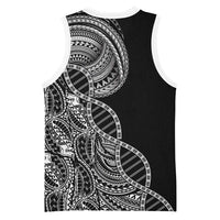Samoan DNA Art Tattoo Basketball Jersey Polynesian Pattern Black Color LT03 - Polynesian Pride