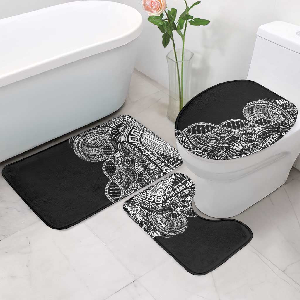 Samoan DNA Art Tattoo Bathroom Set Polynesian Pattern Black Color LT03 - Polynesian Pride