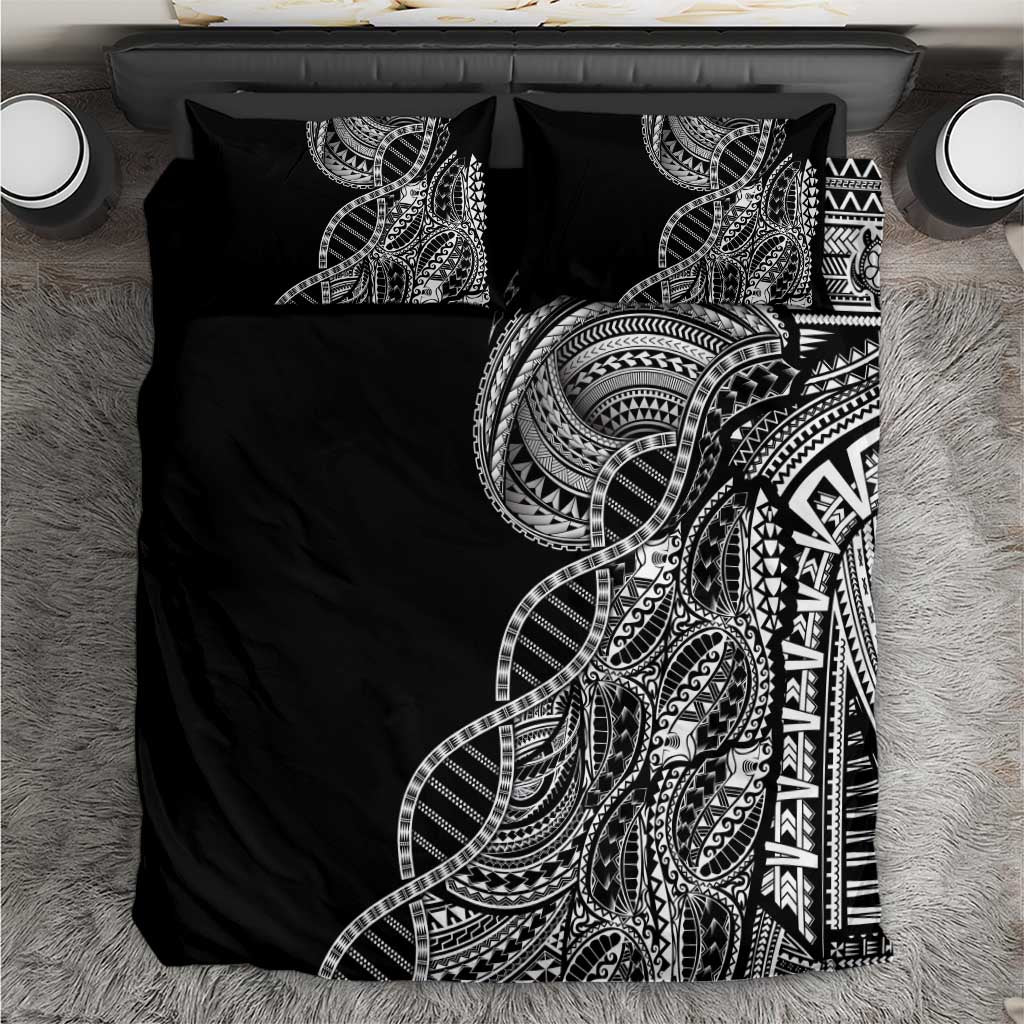 Samoan DNA Art Tattoo Bedding Set Polynesian Pattern Black Color LT03 Black - Polynesian Pride
