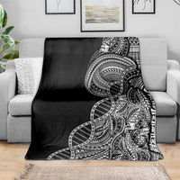 Samoan DNA Art Tattoo Blanket Polynesian Pattern Black Color LT03 - Polynesian Pride