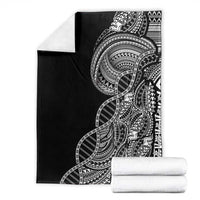 Samoan DNA Art Tattoo Blanket Polynesian Pattern Black Color LT03 - Polynesian Pride