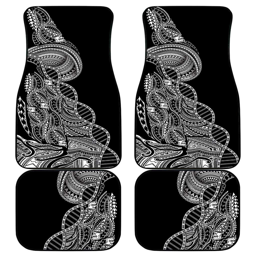 Samoan DNA Art Tattoo Car Mats Polynesian Pattern Black Color LT03 - Polynesian Pride