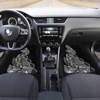 Samoan DNA Art Tattoo Car Mats Polynesian Pattern Black Color LT03 Set 2pcs - Front Black - Polynesian Pride