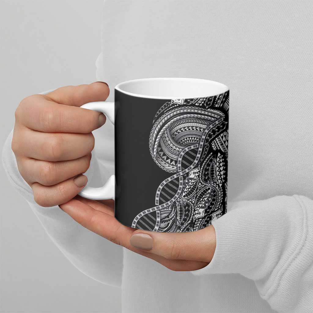 Samoan DNA Art Tattoo Ceramic Mug Polynesian Pattern Black Color LT03 - Polynesian Pride