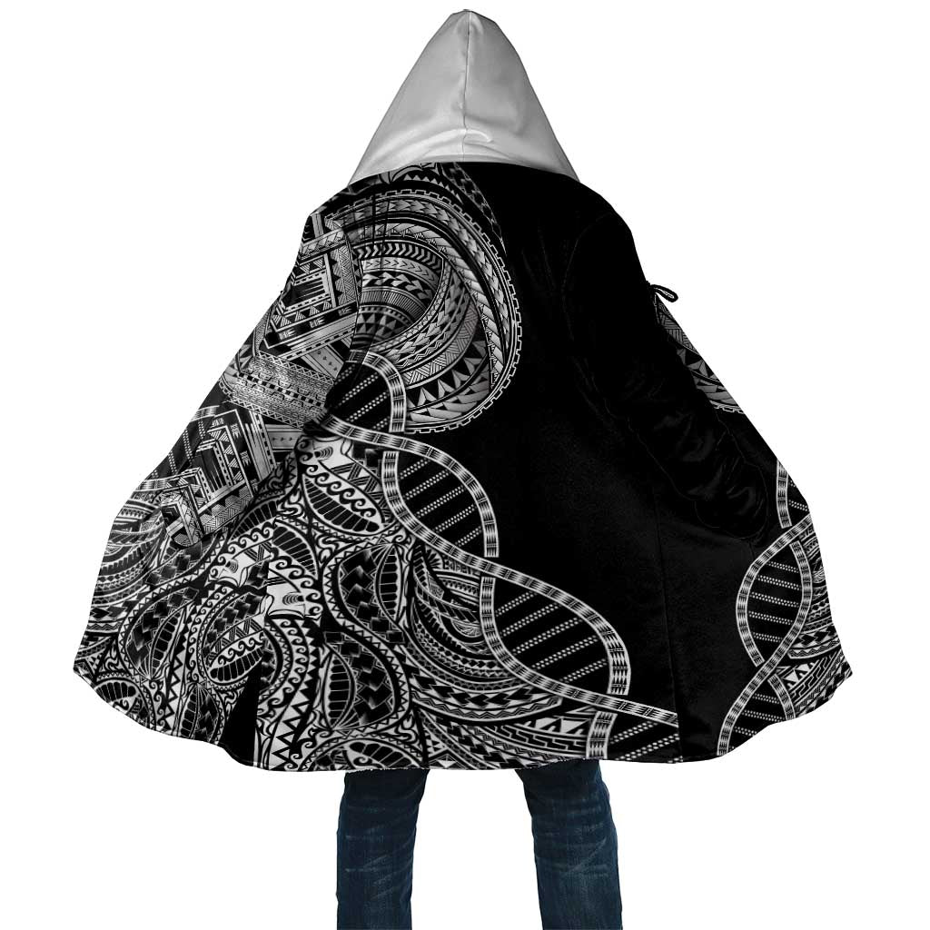 Samoan DNA Art Tattoo Cloak Polynesian Pattern Black Color LT03 Unisex Black - Polynesian Pride