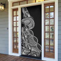 Samoan DNA Art Tattoo Door Cover Polynesian Pattern Black Color LT03 - Polynesian Pride