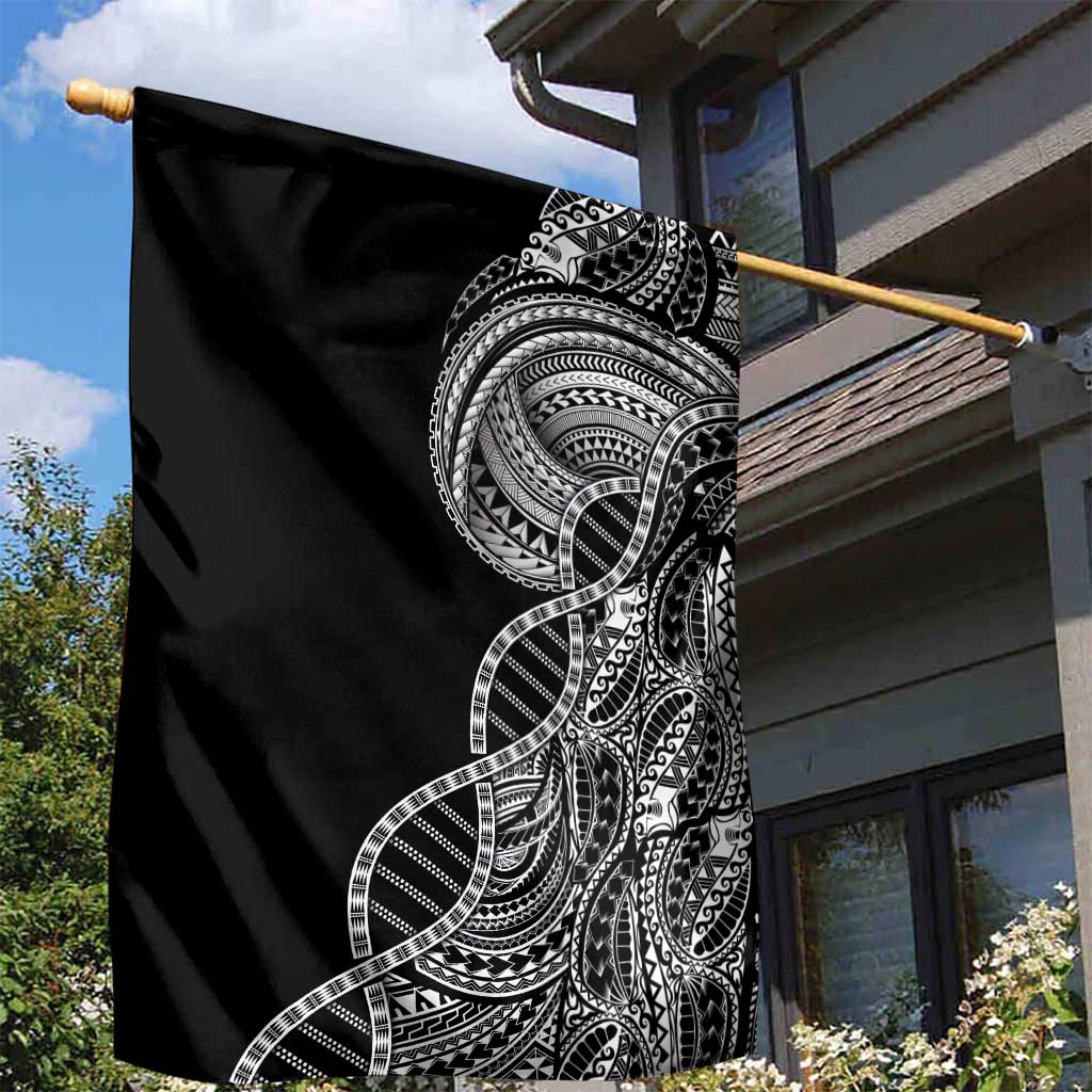 Samoan DNA Art Tattoo Garden Flag Polynesian Pattern Black Color LT03 - Polynesian Pride