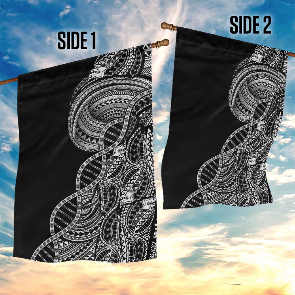 Samoan DNA Art Tattoo Garden Flag Polynesian Pattern Black Color LT03 - Polynesian Pride