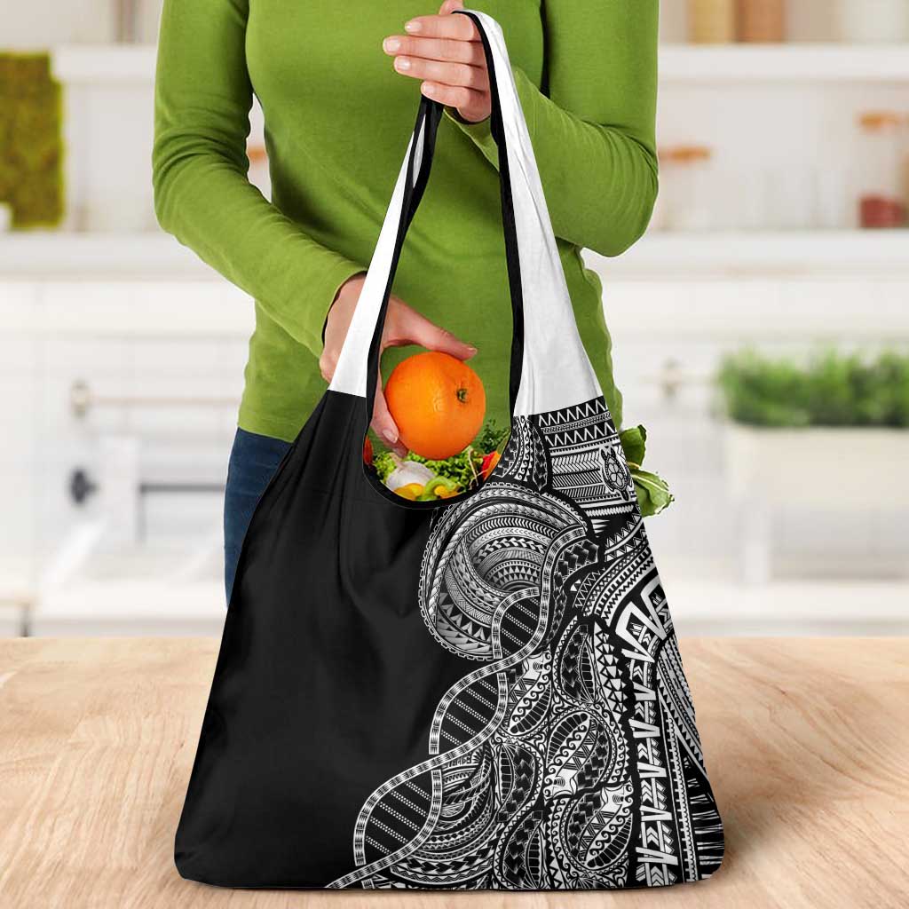 Samoan DNA Art Tattoo Grocery Bag Polynesian Pattern Black Color LT03 - Polynesian Pride