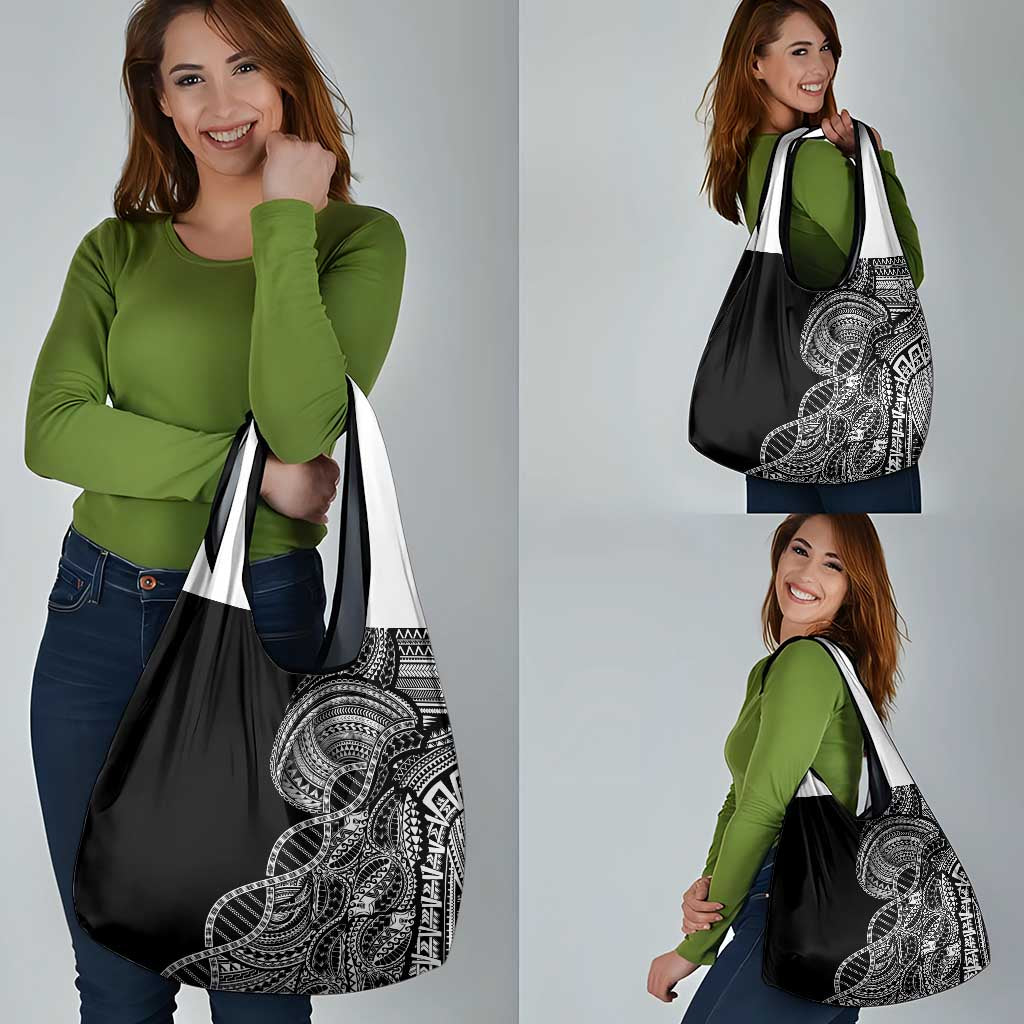Samoan DNA Art Tattoo Grocery Bag Polynesian Pattern Black Color LT03 - Polynesian Pride