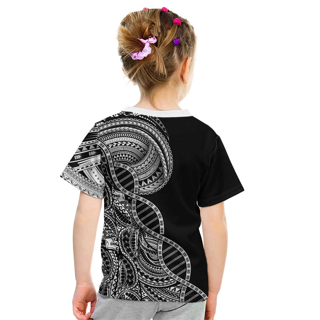 Samoan DNA Art Tattoo Kid T Shirt Polynesian Pattern Black Color LT03 - Polynesian Pride