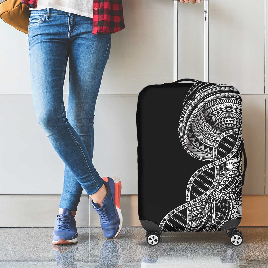 Samoan DNA Art Tattoo Luggage Cover Polynesian Pattern Black Color LT03 - Polynesian Pride