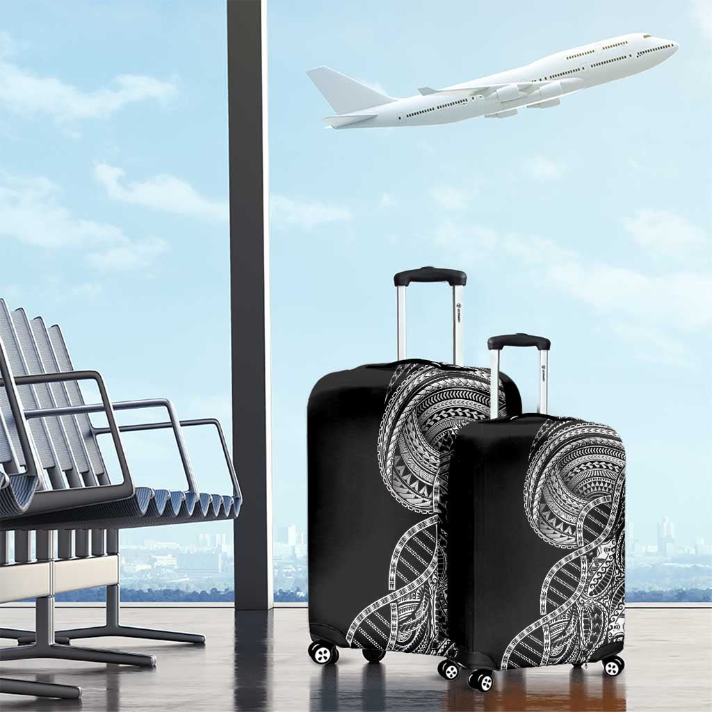 Samoan DNA Art Tattoo Luggage Cover Polynesian Pattern Black Color LT03 - Polynesian Pride