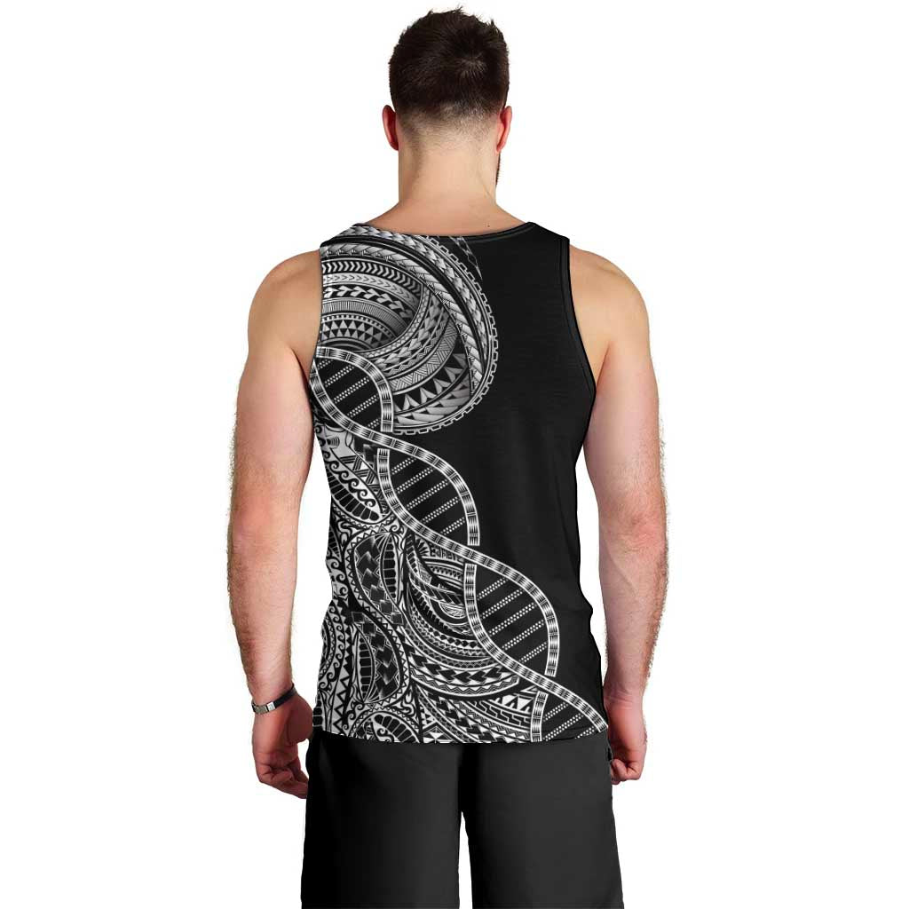 Samoan DNA Art Tattoo Men Tank Top Polynesian Pattern Black Color LT03 - Polynesian Pride