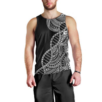 Samoan DNA Art Tattoo Men Tank Top Polynesian Pattern Black Color LT03 - Polynesian Pride