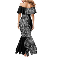 Samoan DNA Art Tattoo Mermaid Dress Polynesian Pattern Black Color LT03 - Polynesian Pride